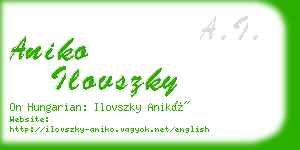 aniko ilovszky business card